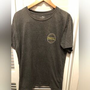 O'Neill Charcoal Tee with Yellow Logo